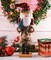 Ornativity Christmas Nostalgic Santa Nutcracker – Red and Black Wooden Nutcracker Man with Buffalo Plaid Coat with Brown Fur Holding a Xmas Tree Themed Holiday Nut Cracker Doll Figure Decorations